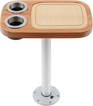 Manufacturers' Select ITC Marine Cocktail Boat Table Leg Set. Pontoon Accessories, Marine Pedestal Table with Center Foam Mat