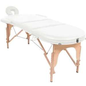 Massage Table Portable Massage Therapy Bed Thick with 2 Bolsters Oval