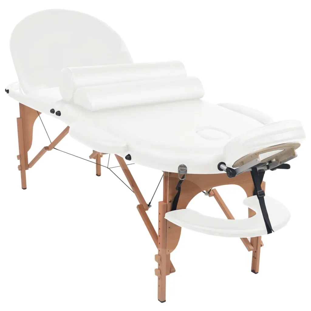 Massage Table Portable Massage Therapy Bed Thick with 2 Bolsters Oval