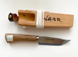 MATAGI NAGASA Knife 135mm Hand Forged Blade Knife with Oak Wood Handle