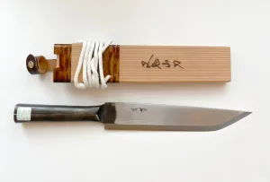 MATAGI NAGASA Knife 285mm Blade Steel Handle (Fukuro Nagasa) Forged Hunting Knife