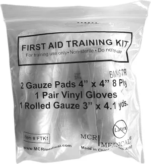 MCR Case of 500 First Aid Training Kits, Basic