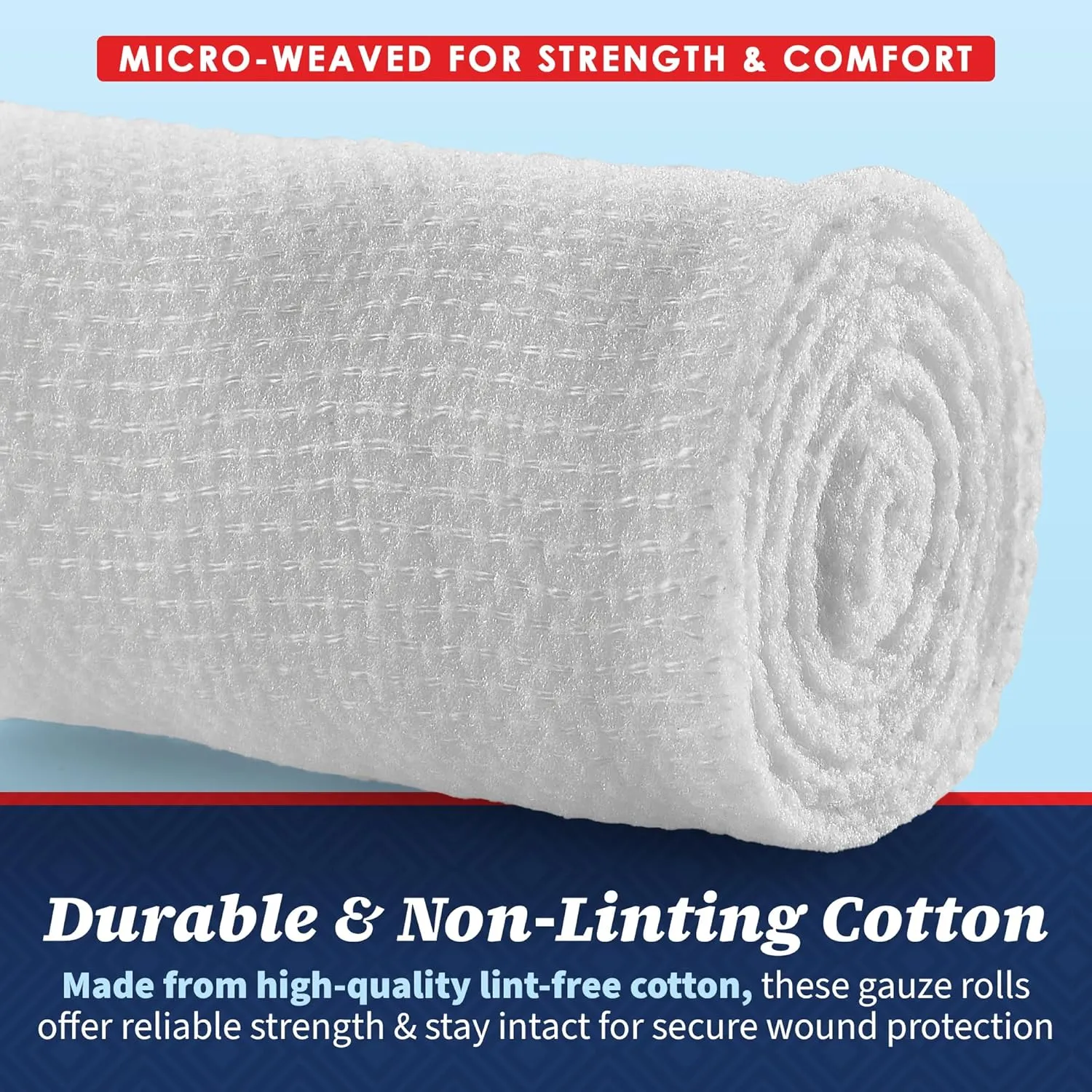 MEDca Gauze Bandage Rolls - 48 Pack, 2-Inch x 4.1 Yards, Medical Grade Gauze and Stretch Bandage for Wound Dressing and First Aid Kit
