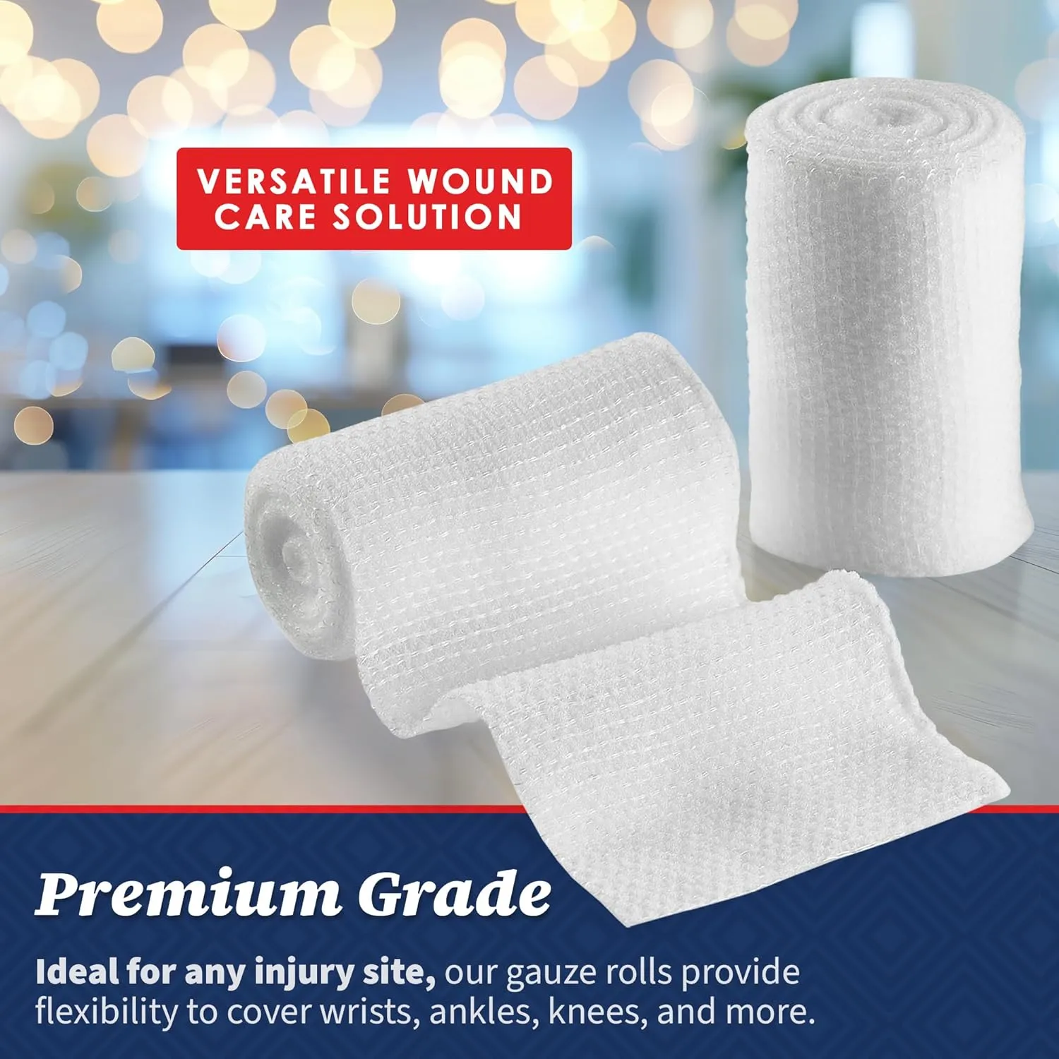 MEDca Gauze Bandage Rolls - 48 Pack, 2-Inch x 4.1 Yards, Medical Grade Gauze and Stretch Bandage for Wound Dressing and First Aid Kit