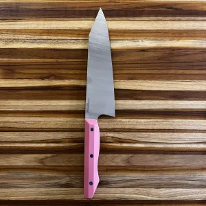Meglio Production 8" Satin Kiritsuke 2.0 w/ Pink G10 Handle