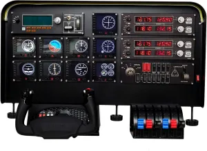Meza Flight Simulator Cockpit ，wheel stand pro flight simulator cockpit Kit - Pre-Cut Flight Sim Mounting Set - Compatible with Logitech, Saitek & Honeycomb Yokes, Throttle Panels
