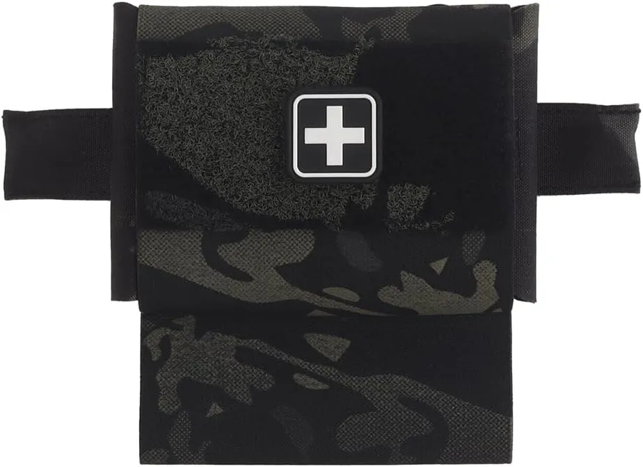Micro Trauma Kit Pouch Storage Pocket with Tourniquet Holder Hammock Tactical IFAK EDC MOLLE Medical First Aid Pouch