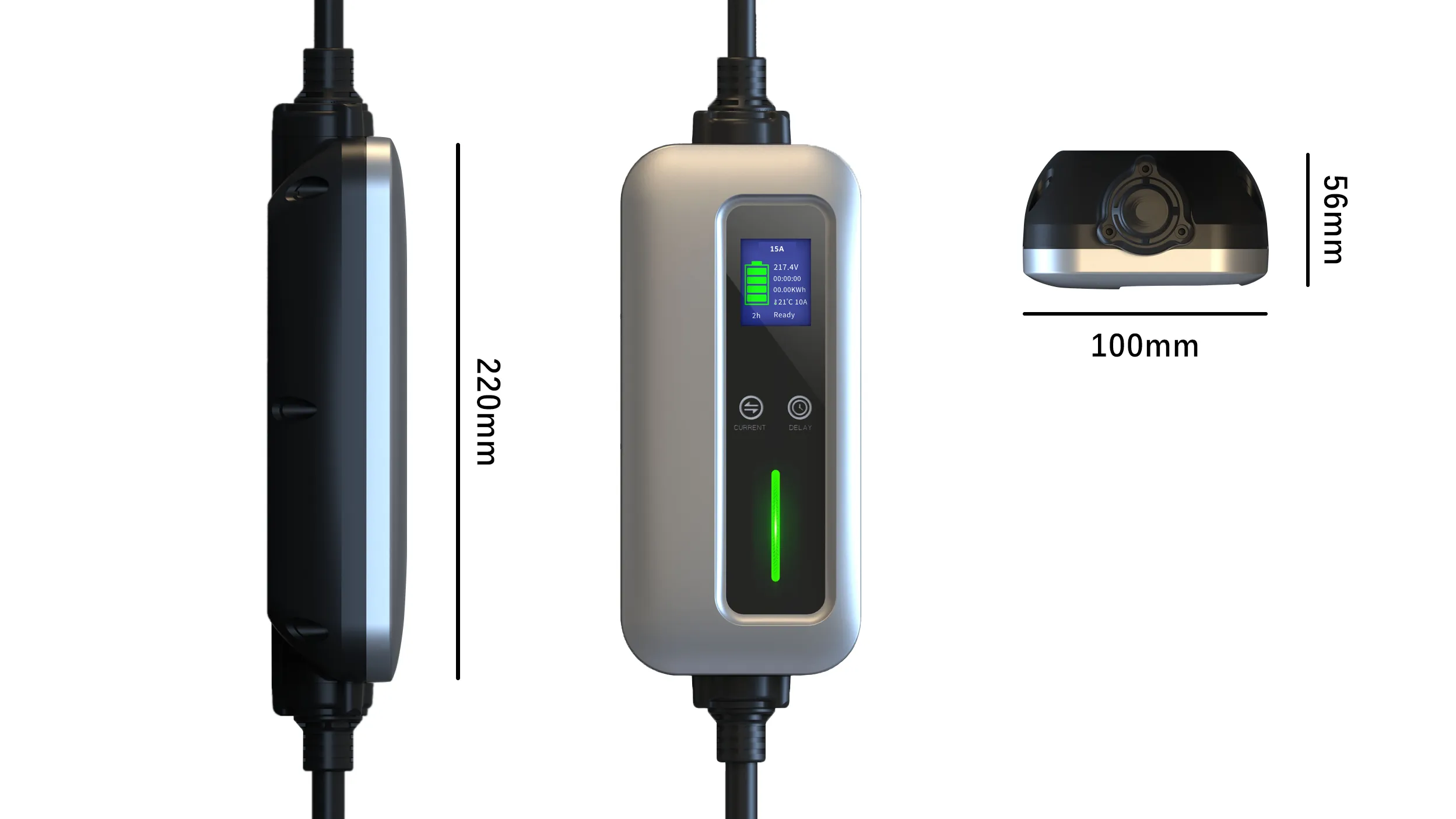 MIDA Adjustable Portable EV Charger | 8A 10A 15A | Type 2 AU Plug