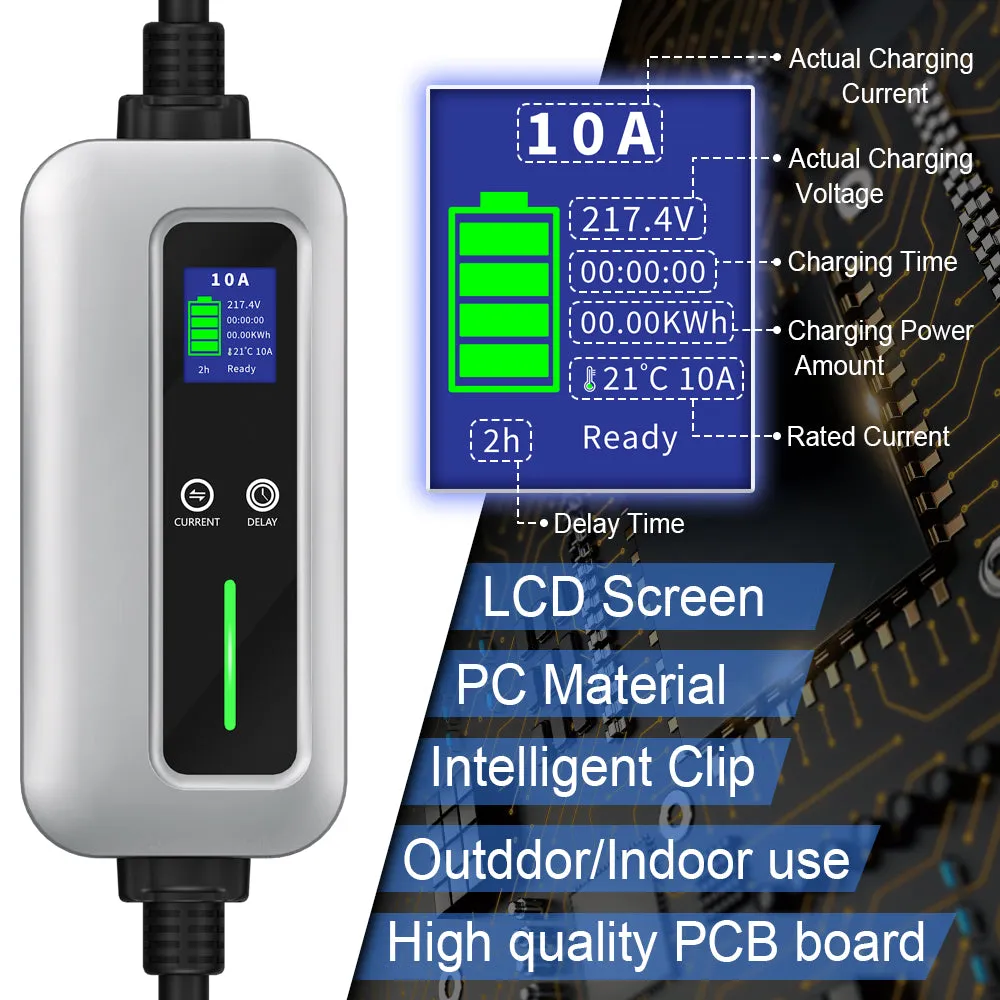 MIDA Adjustable Portable EV Charger | 8A 10A 15A | Type 2 AU Plug