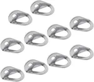 Milageto 10 Pieces Rock Climbing Bolt Hanger Expansion Nail Hanger Fixed Point Anchor Protection Hanger Plate for Mountaineering Rigging Gear