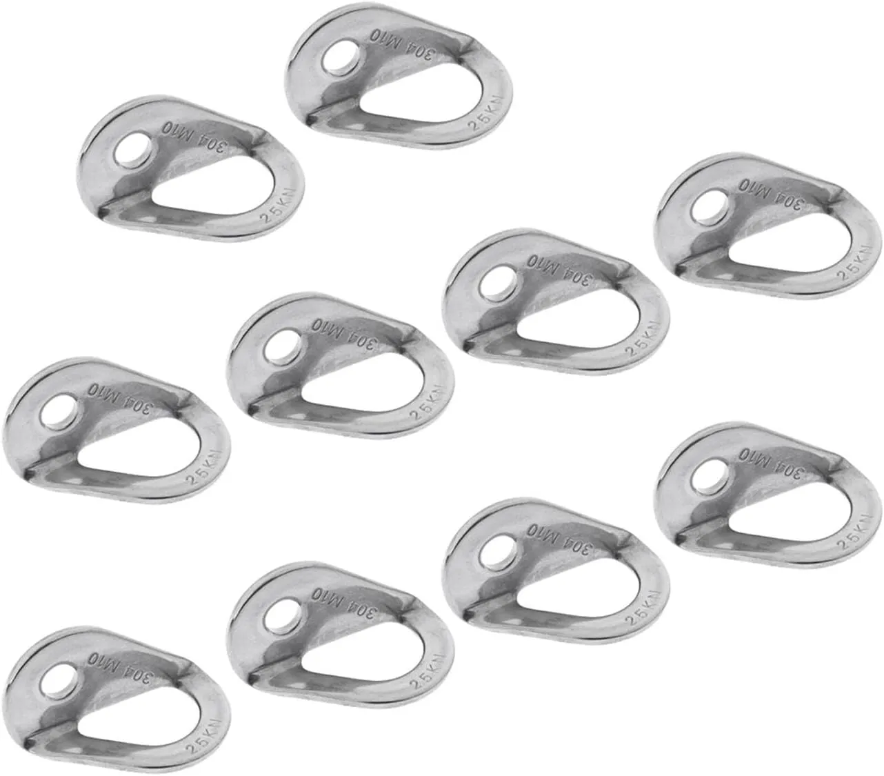Milageto 10 Pieces Rock Climbing Bolt Hanger Expansion Nail Hanger Fixed Point Anchor Protection Hanger Plate for Mountaineering Rigging Gear