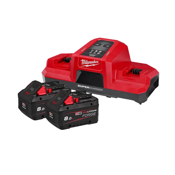 Milwaukee M18™ REDLITHIUM™ FORGE™ 8.0Ah Super Charger Starter Pack M18FSPD802B