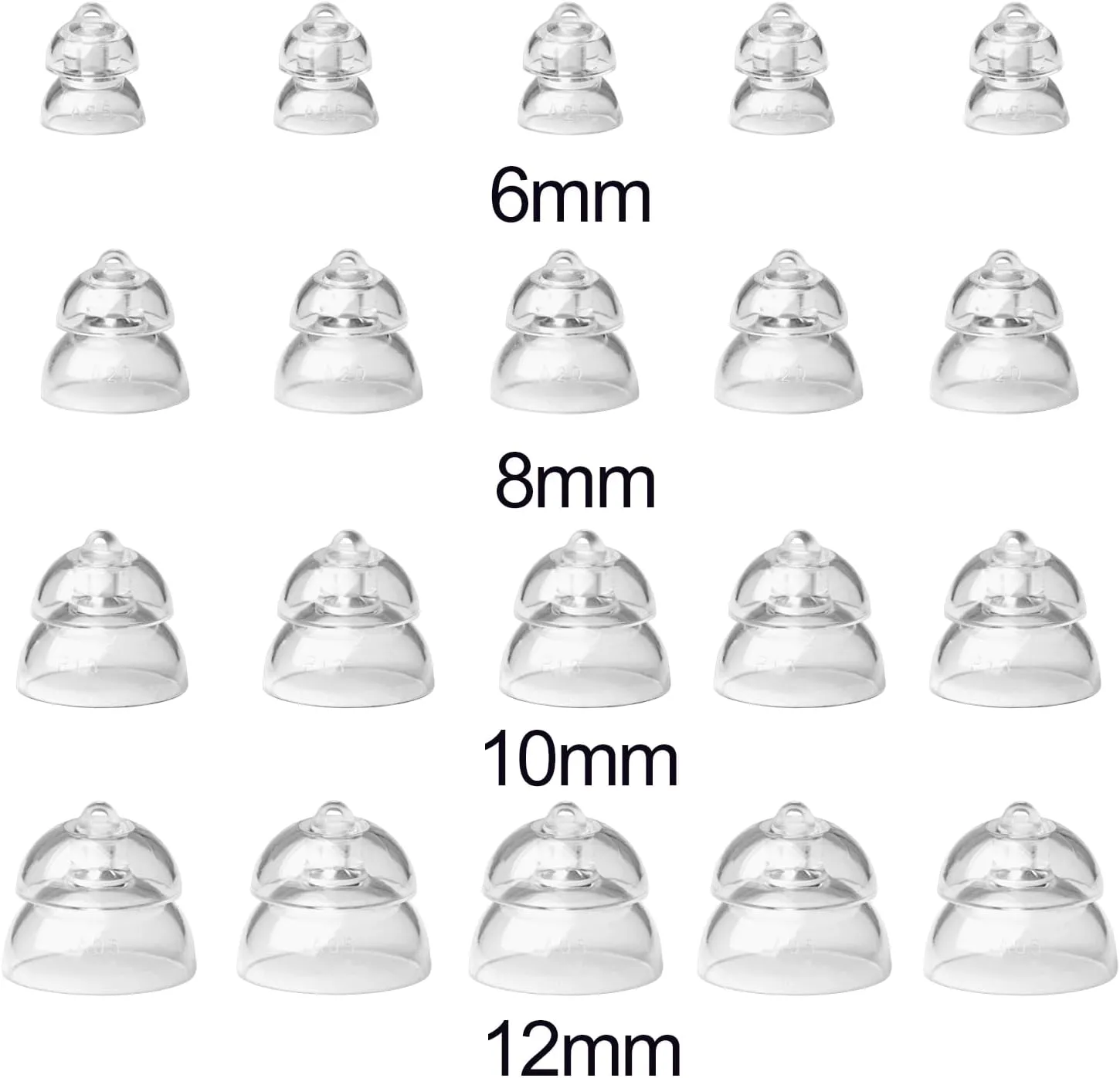 MiniFit Power Domes for Oticon Hearing Aids -12mm Replacement Domes for Oticon Mini RITE Hearing Aids with Cleaning Brush Tools Kit and Carry Case (12mm)