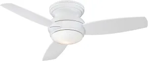 Minka-Aire F593L-WH Traditional Concept LED 44" 3-Blade Ceiling Fan and Wall Control, White (LED Light)