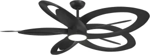 Minka Aire F862L-CL Pinup 60" Ceiling Fan with LED Light and Remote Control in Coal Finish