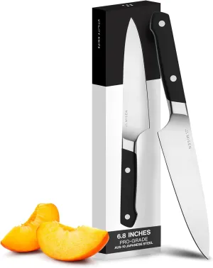Misen 6.8" Chef Knife – High Carbon Japanese AUS-10 Stainless Steel – Hybrid German & Japanese Blade – Precision Kitchen Knife for Professionals & Home Cooks – Ultimate Cutting Performance - Black