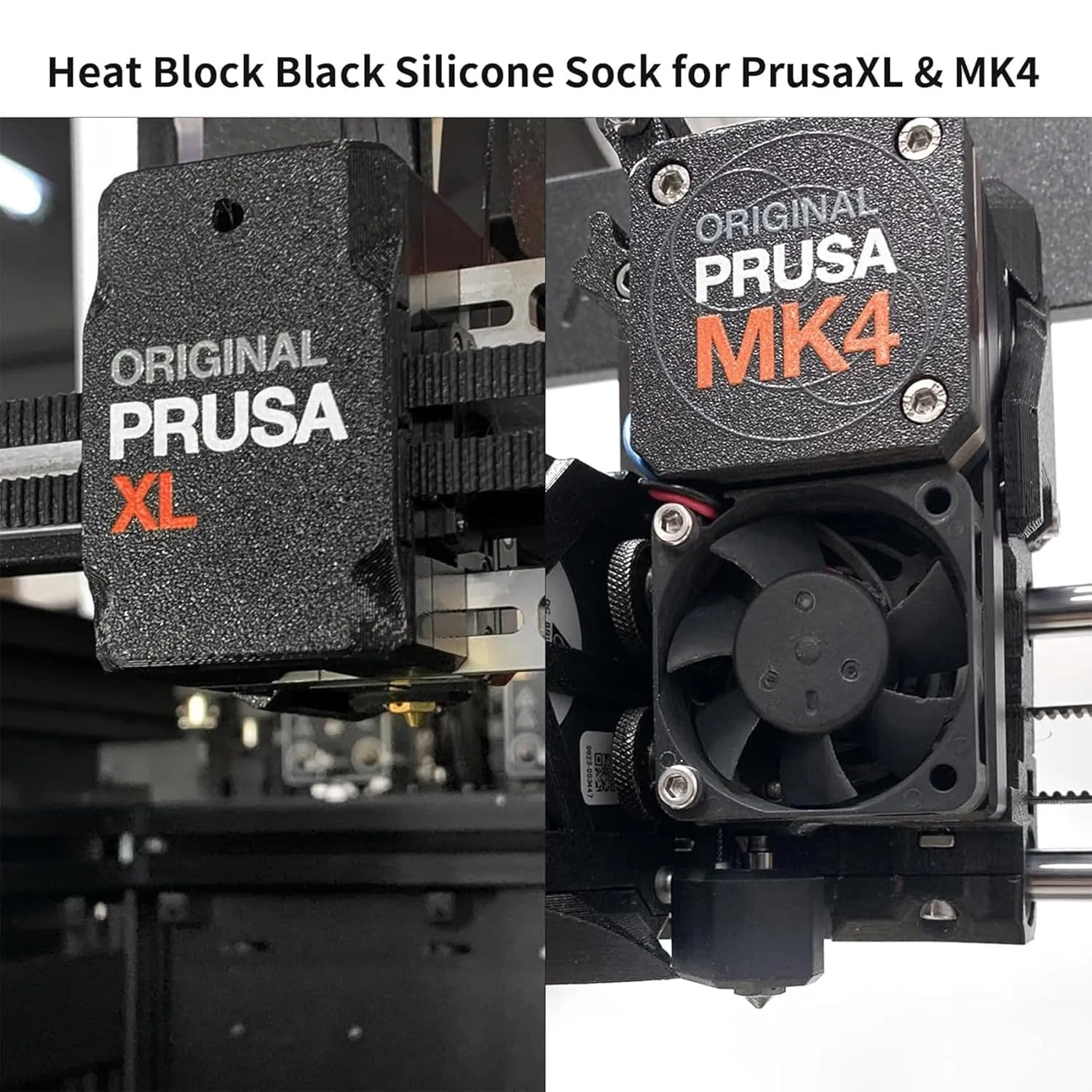 MK4 Heating Block Kit,3D Printer Xirbbo Hotend 24V 40W Heating Cartridge, Heating Block and Silicone Sleeve Accessories for Prusa i3 MK4 3D Printer Thermistors Heater Element with Silicone Socks 2pcs