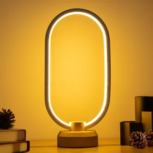Modern Desk lamp LED Wood Table Lamp, Bedroom Bedside Night Light, Dimmable Led Lighting, Creative Home Decor, Unique House warmging Gift