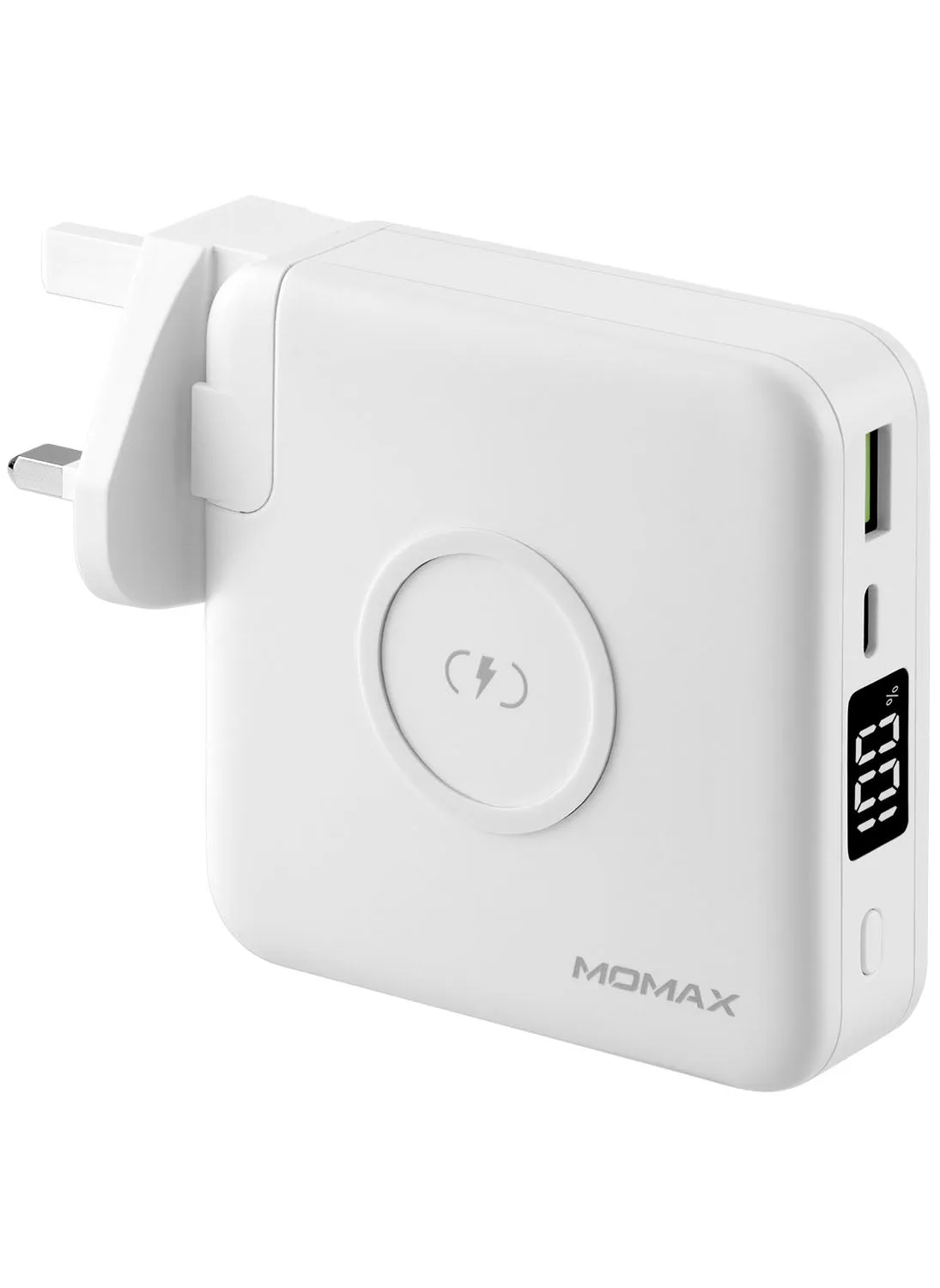 Momax Q.Power Plug Adapter [10000mAh] with Wireless Portable Charger [10W]
