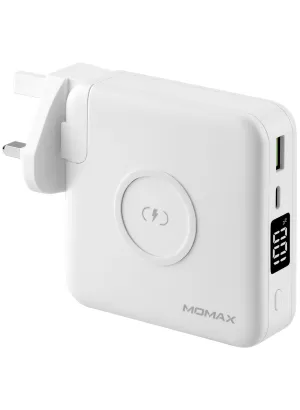 Momax Q.Power Plug Adapter [10000mAh] with Wireless Portable Charger [10W]