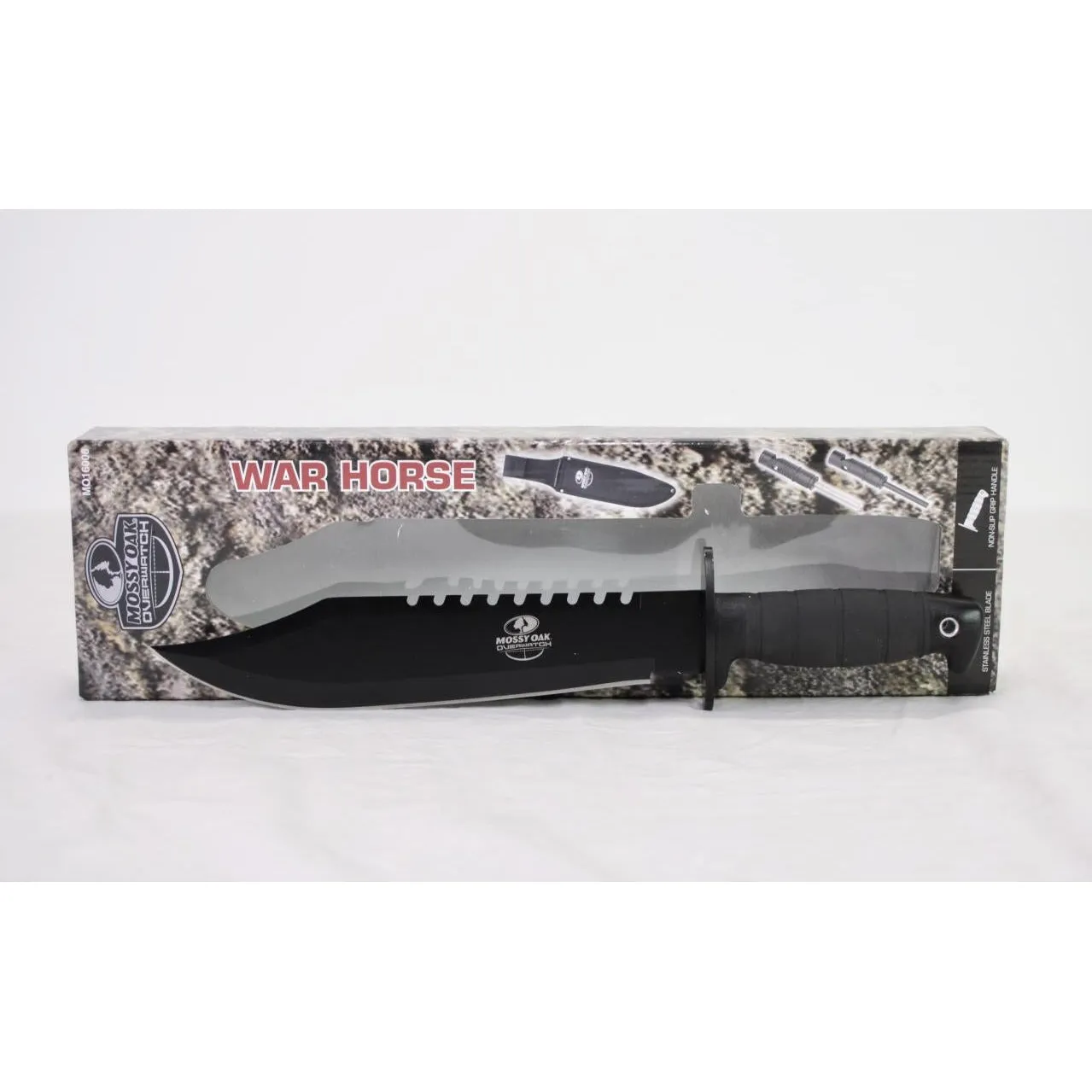 Mossy Oak Overwatch War Horse Fixed Blade Hunting Knife 10"
