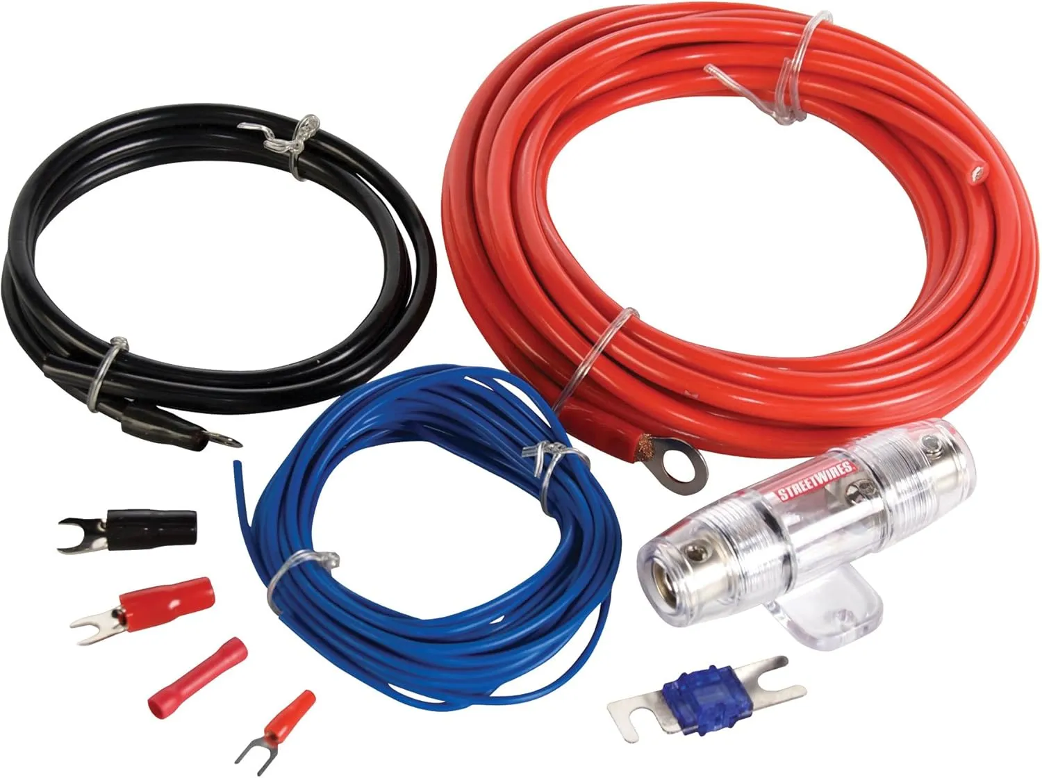 MTX ZN1K08 StreetWires 8 AWG Single Amplifier Installation Kit (Red)