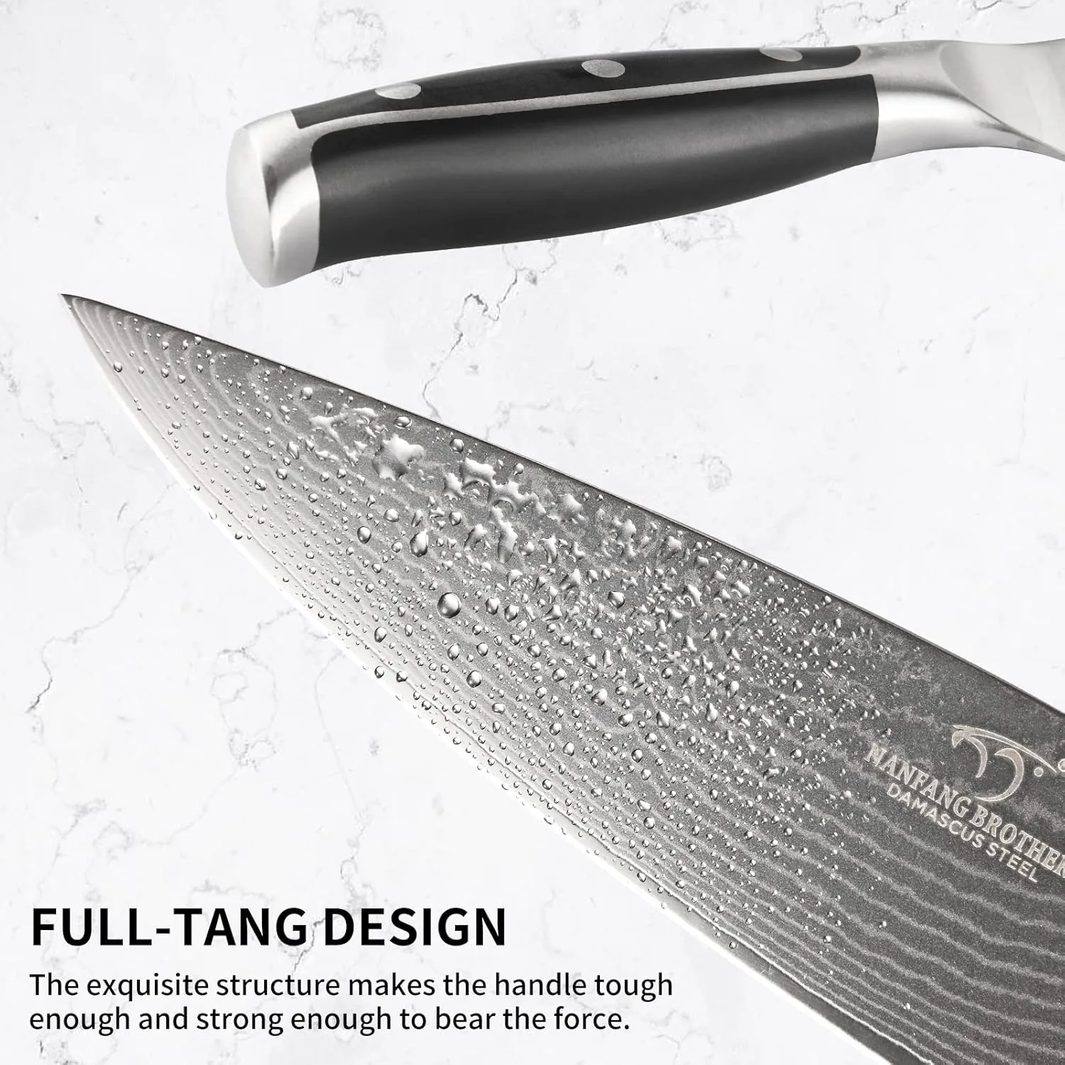 NANFANG BROTHERS Knife Sets for Kitchen with Block, Damascus Kitchen Knife Set with Block, ABS Ergonomic Handle for Chef Knife Set and Kitchen Shear