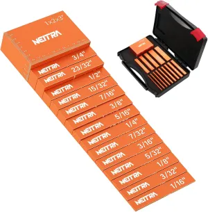 Neitra Setup Blocks Woodworking - 15 PCS Aluminum Height Gauge Blocks Set - Woodworking Measuring Tools Precision Setup Bars for Router and Table Saw