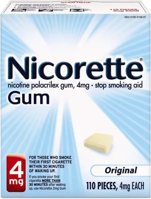 Nicorette Gum Original 4 Mg Kit Size 110 Count