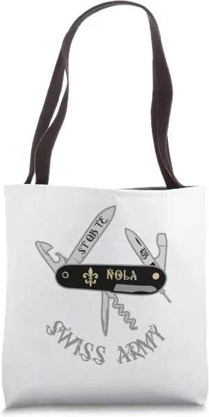 NOLA Louisiana Everyone Loves New Orleans Swiss Army Knife Tote Bag