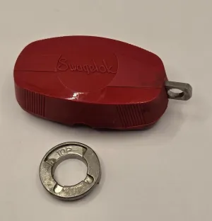 NY-5K-45LL-RD | Swagelok Red Nylon Latch-Lock Handle Kit for 45 Series Ball Valves, Open/Closed