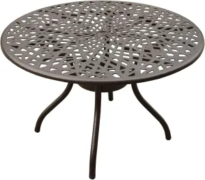 Oakland Living Modern Outdoor Mesh 48-in Aluminum Brown Round Patio Dining Table