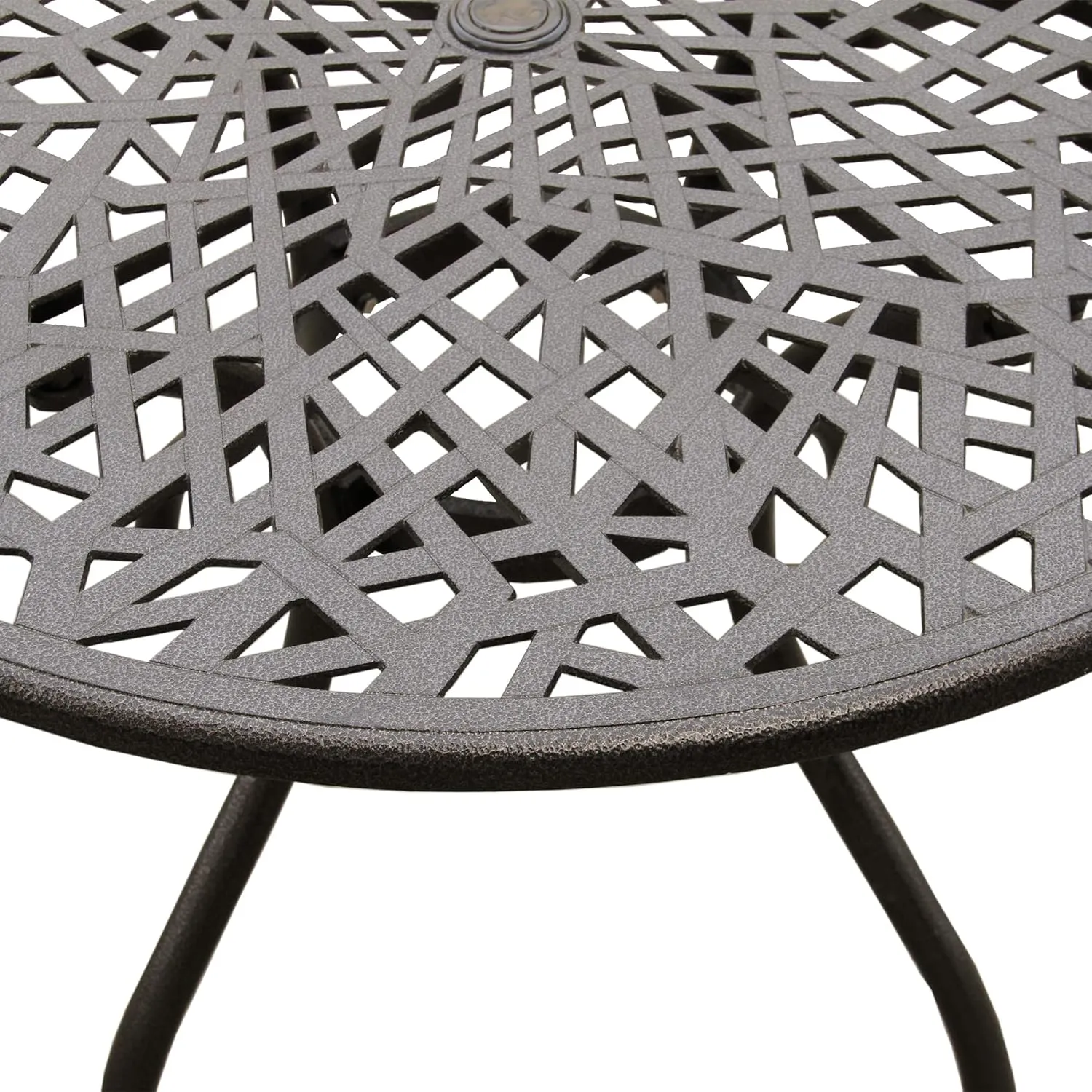 Oakland Living Modern Outdoor Mesh 48-in Aluminum Brown Round Patio Dining Table