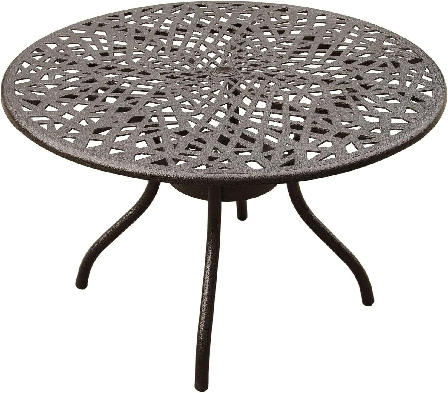 Oakland Living Modern Outdoor Mesh 48-in Aluminum Brown Round Patio Dining Table