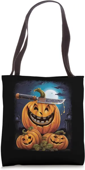Oceanographer Funny Halloween Fun Pun Spooky Tote Bag