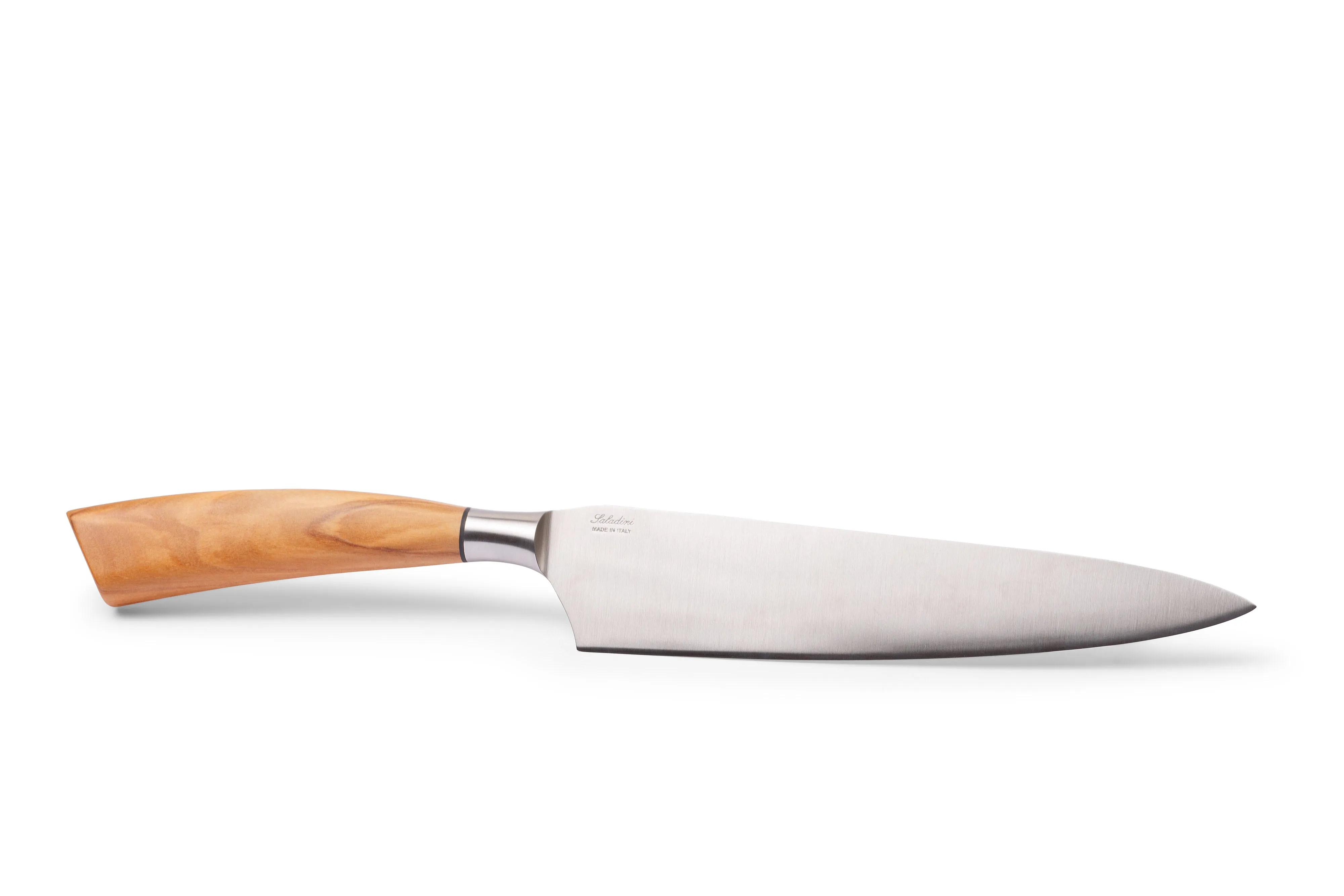 Olive   Steel Chefs Knife w/ Leather Sheath
