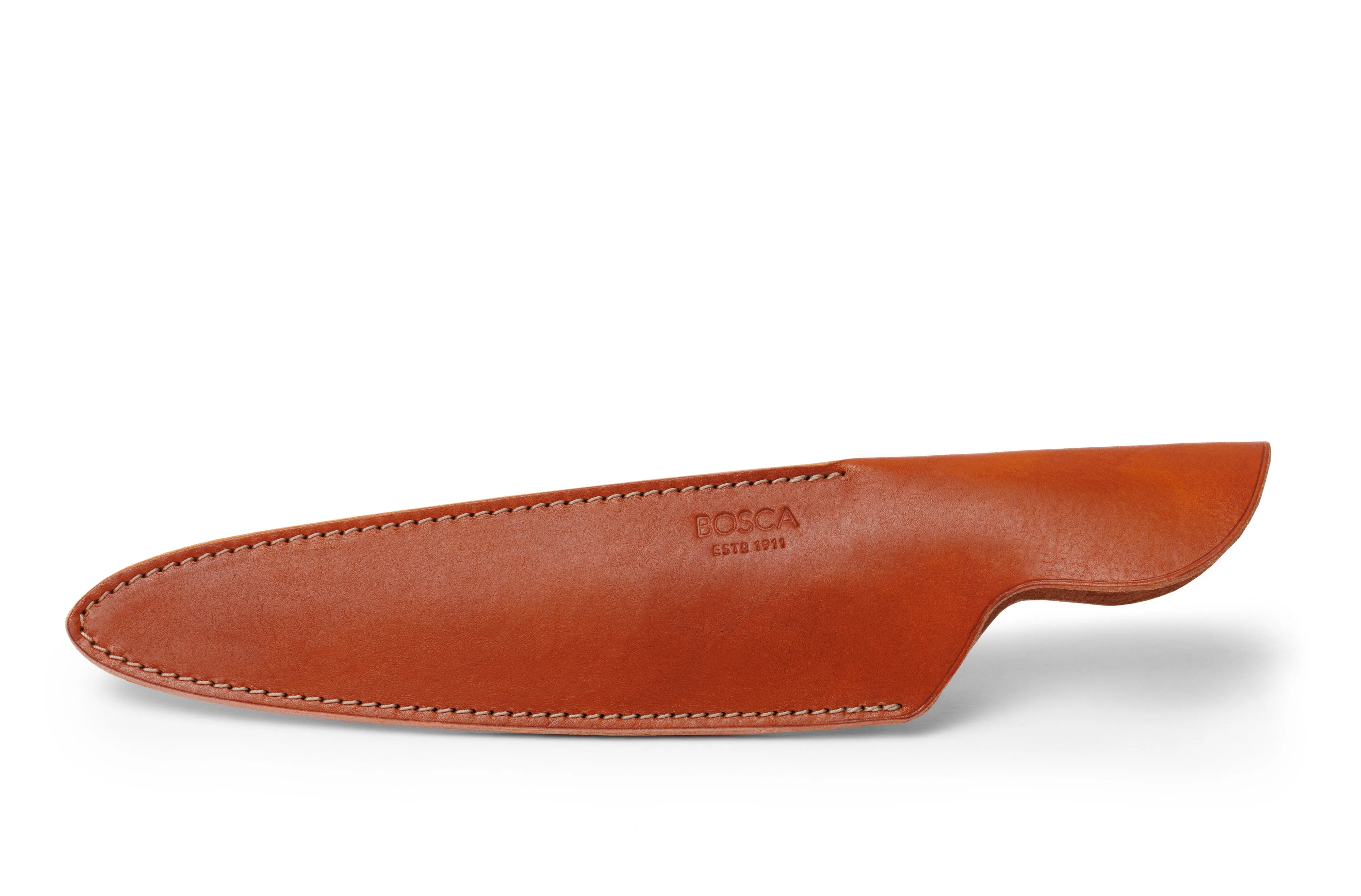 Olive   Steel Chefs Knife w/ Leather Sheath
