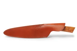Olive   Steel Chefs Knife w/ Leather Sheath