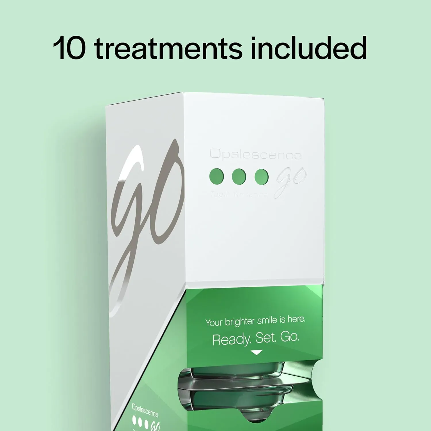 Opalescence Go 15- Prefilled Teeth Whitening Trays - 15% Hydrogen Peroxide - (10 Treatments) Made by Ultradent Products. Teeth Whitening Kit -Mint - 5194-1