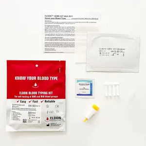 Original Home Blood Typing Kit - New Package   Improved Lancet (10 Kits)