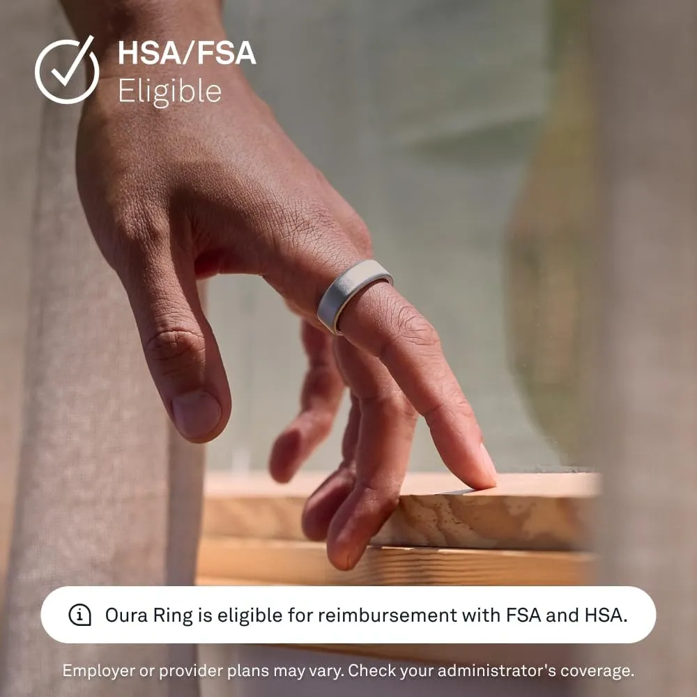 Oura Ring 4 - Brushed Silver - Size 9 - Smart Ring - Size First with Oura Ring 4 Sizing Kit - Sleep Tracking Wearable - Heart Rate - Fitness Tracker - Up to 8 Days of Battery Life