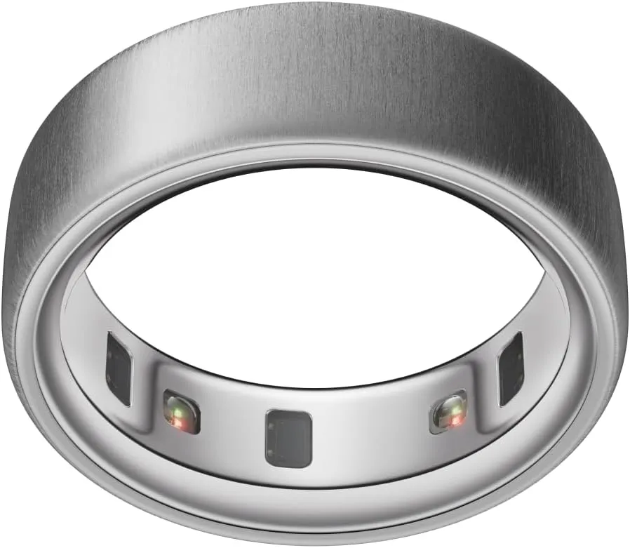Oura Ring 4 - Brushed Silver - Size 9 - Smart Ring - Size First with Oura Ring 4 Sizing Kit - Sleep Tracking Wearable - Heart Rate - Fitness Tracker - Up to 8 Days of Battery Life