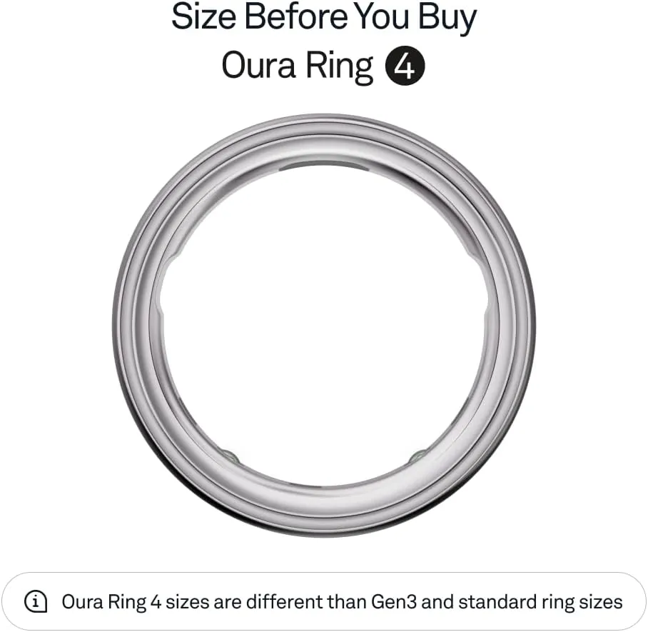 Oura Ring 4 - Silver - Size 9 - Smart Ring - Size First with Oura Ring 4 Sizing Kit - Sleep Tracking Wearable - Heart Rate - Fitness Tracker - Up to 8 Days of Battery Life