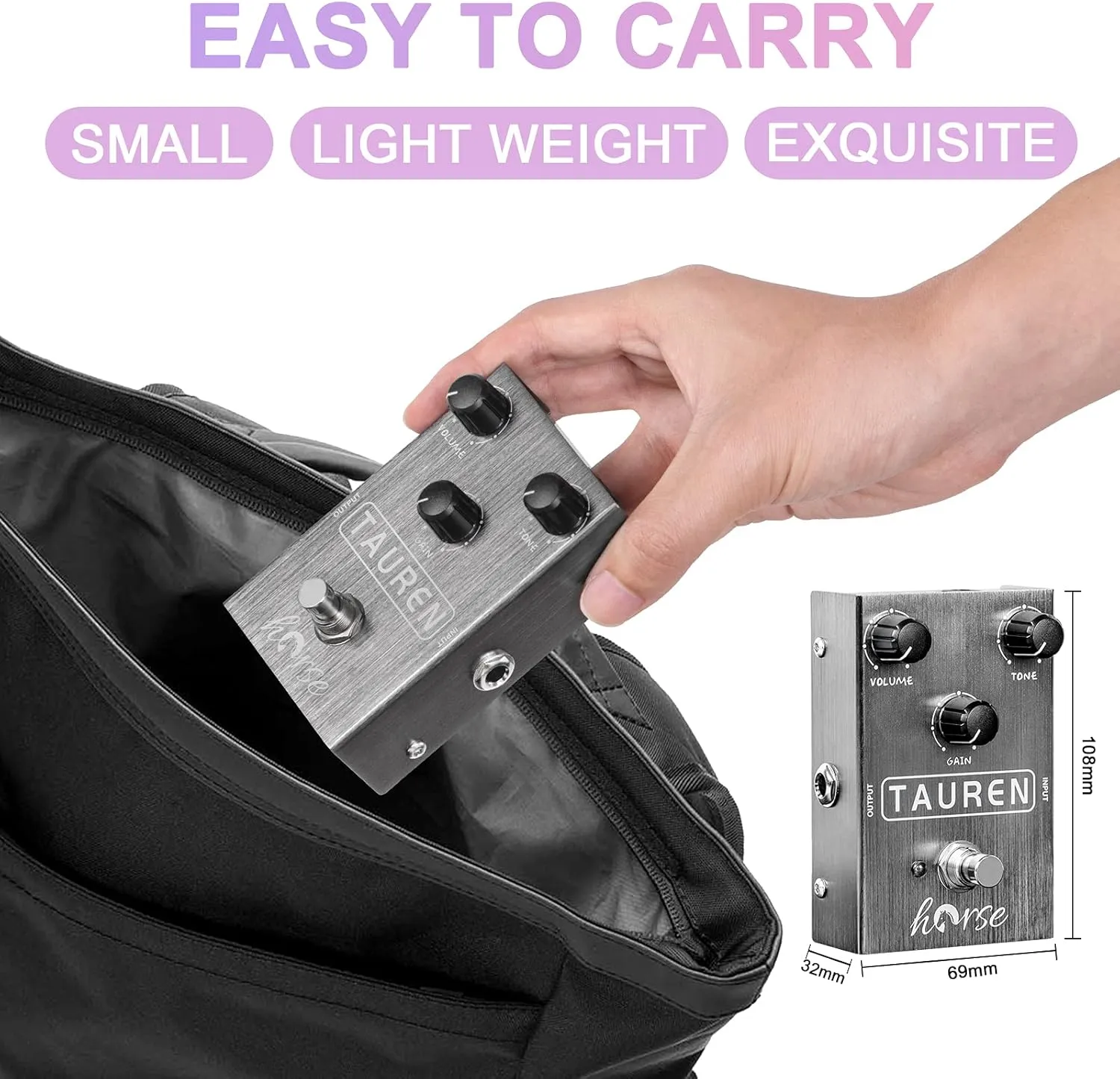 Overdrive Distortion Pedal R Series High Gain OD Clean Boost to Dist for Electric Guitar Effect
