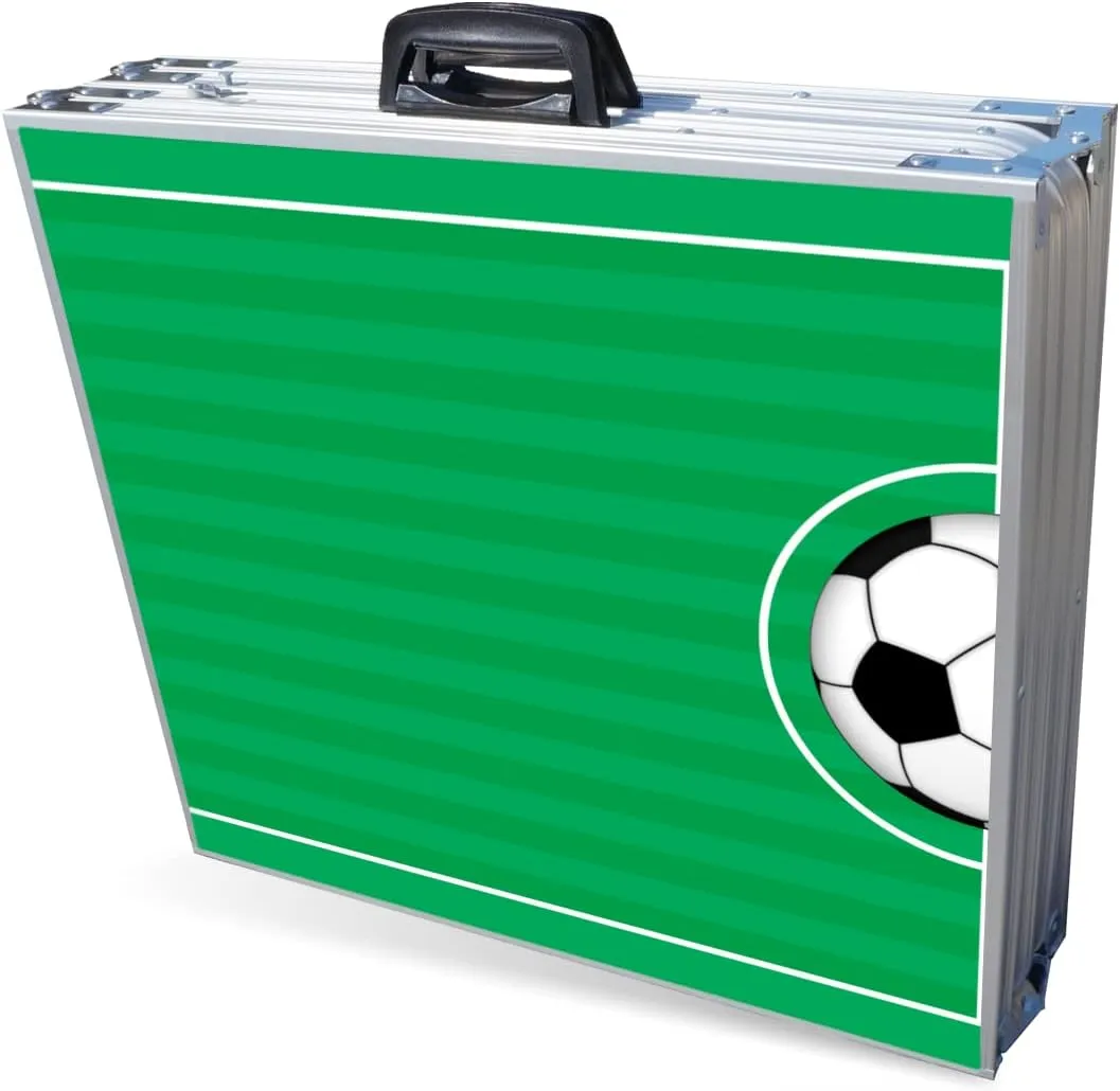 PARTYPONG 8-Foot Folding Beer Pong Table - Soccer Field Edition (Base Model)