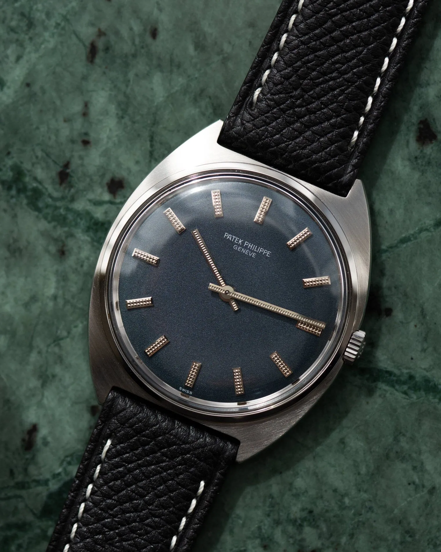 Patek Philippe カラトラバ 3574 SS ブルーダイアル アーカイブ付き