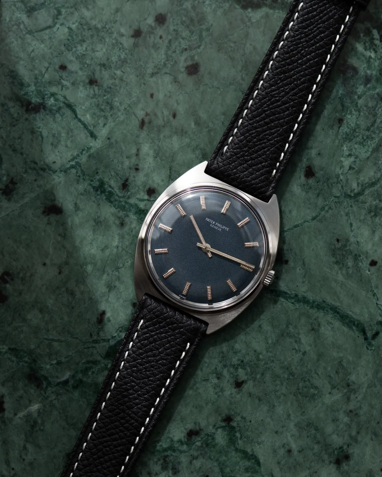 Patek Philippe カラトラバ 3574 SS ブルーダイアル アーカイブ付き