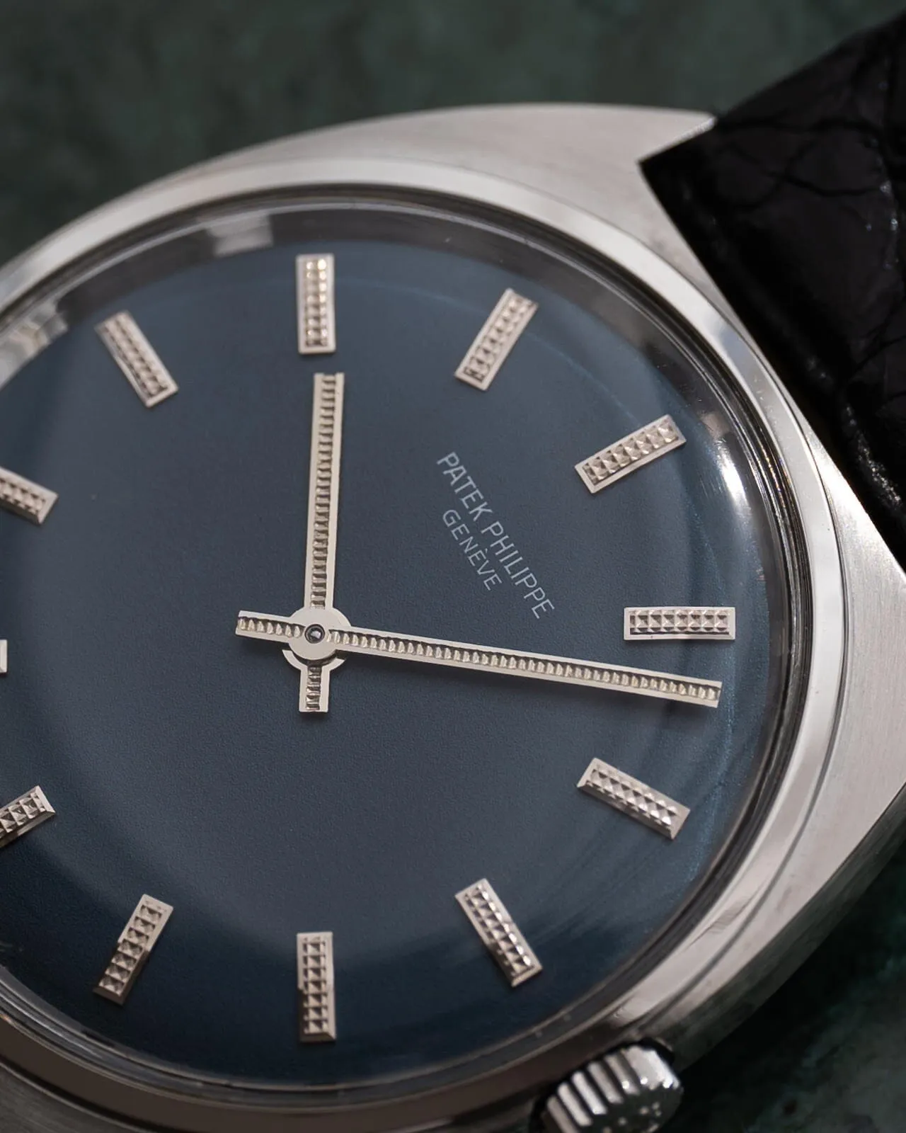 Patek Philippe カラトラバ 3574 SS ブルーダイアル アーカイブ付き