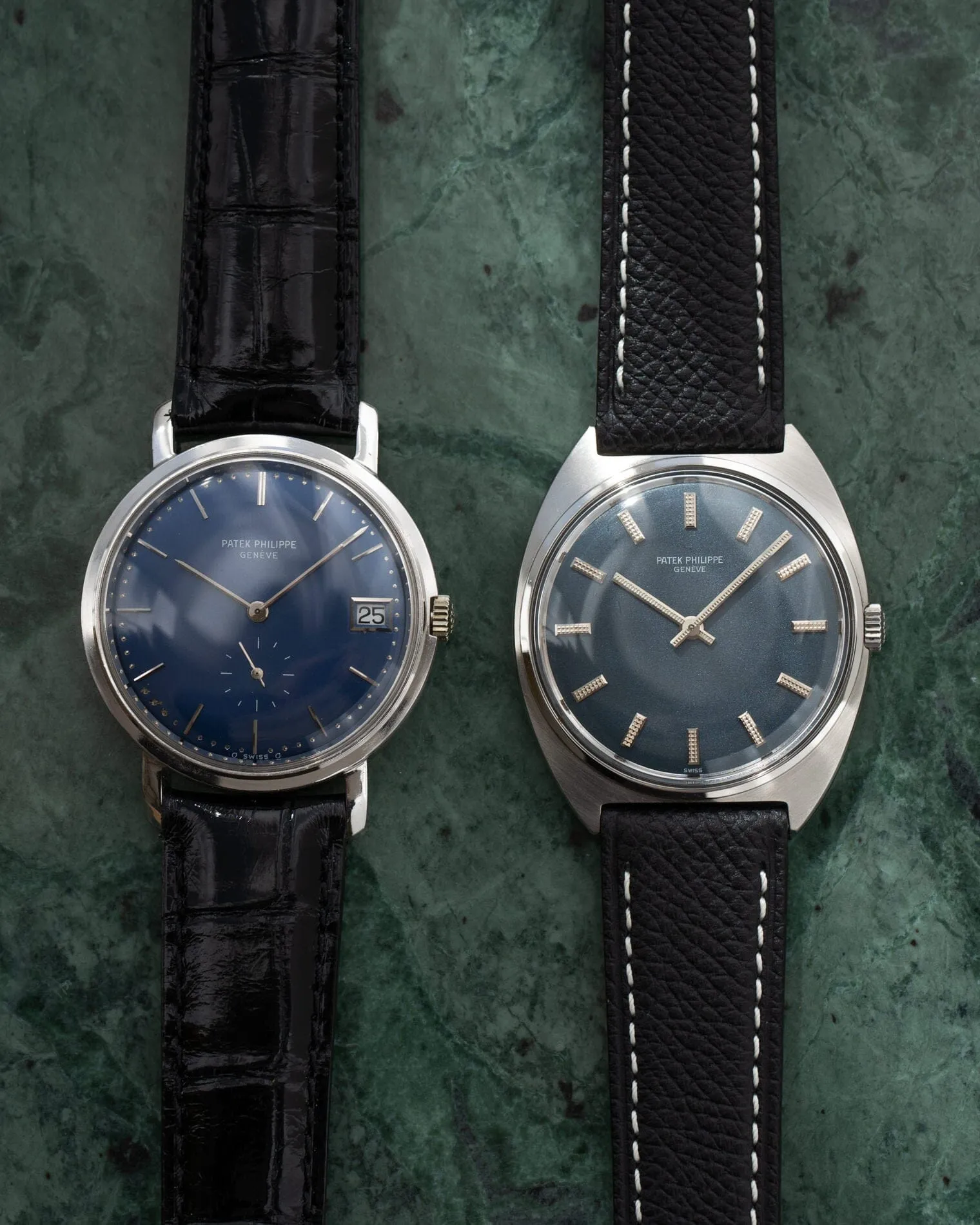 Patek Philippe カラトラバ 3574 SS ブルーダイアル アーカイブ付き