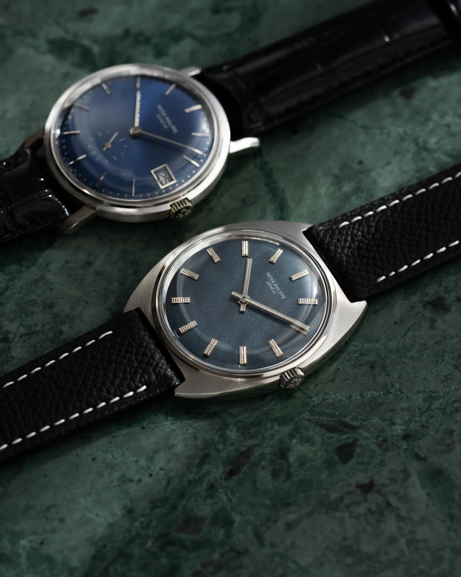 Patek Philippe カラトラバ 3574 SS ブルーダイアル アーカイブ付き